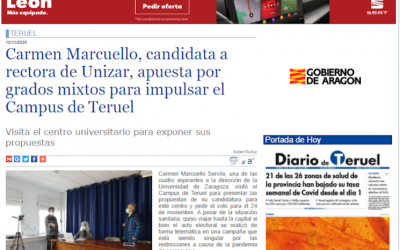 Carmen Marcuello, candidata a rectora de Unizar, apuesta por grados mixtos para impulsar el Campus de Teruel
