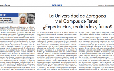 La Universidad de Zaragoza y el Campus de Teruel: ¿Experiencias, realidades y futuro?